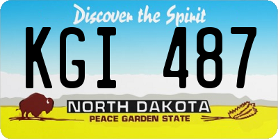 ND license plate KGI487