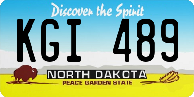 ND license plate KGI489