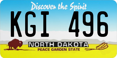 ND license plate KGI496