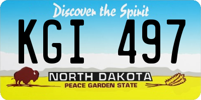 ND license plate KGI497