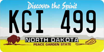 ND license plate KGI499