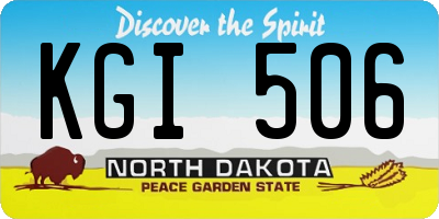 ND license plate KGI506