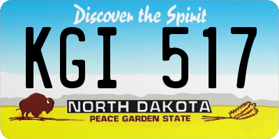 ND license plate KGI517