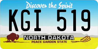ND license plate KGI519