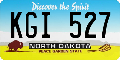 ND license plate KGI527