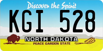 ND license plate KGI528