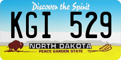 ND license plate KGI529