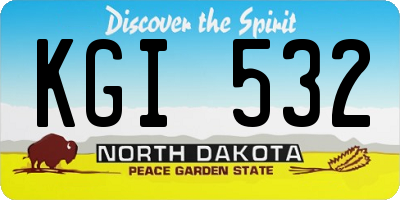 ND license plate KGI532