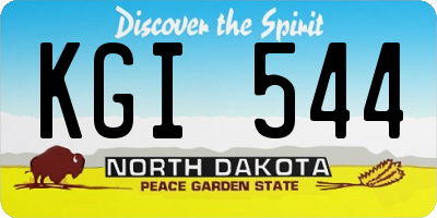 ND license plate KGI544