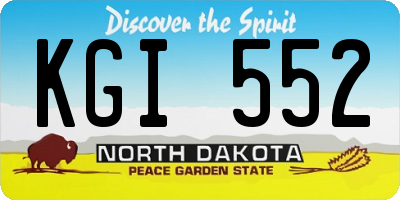 ND license plate KGI552