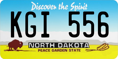ND license plate KGI556