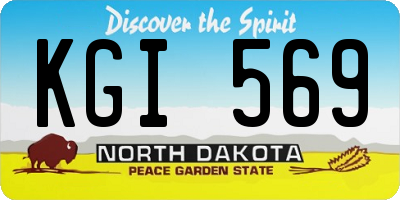 ND license plate KGI569