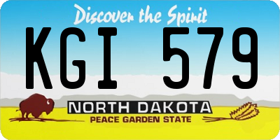 ND license plate KGI579