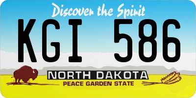 ND license plate KGI586