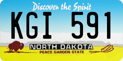 ND license plate KGI591