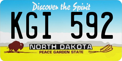 ND license plate KGI592