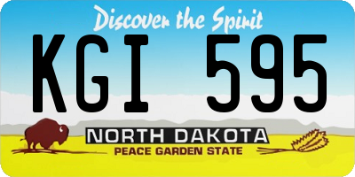 ND license plate KGI595