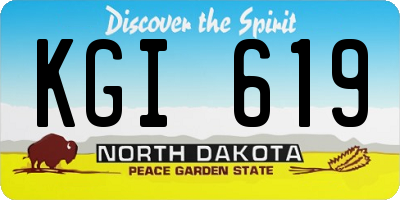 ND license plate KGI619
