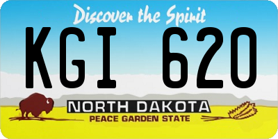 ND license plate KGI620