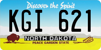 ND license plate KGI621