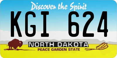 ND license plate KGI624