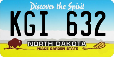 ND license plate KGI632