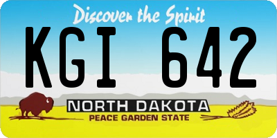 ND license plate KGI642