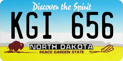ND license plate KGI656