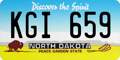 ND license plate KGI659