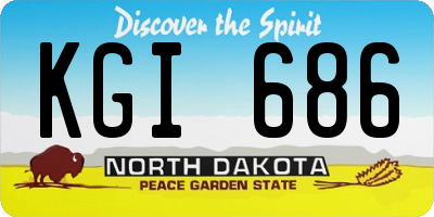 ND license plate KGI686