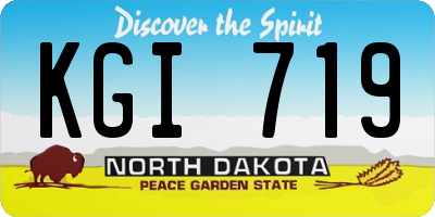 ND license plate KGI719