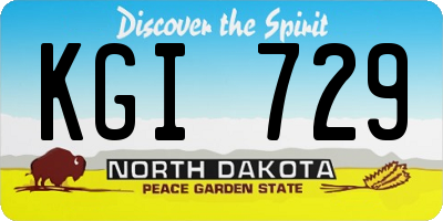 ND license plate KGI729