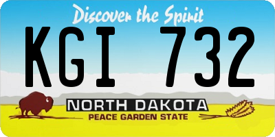 ND license plate KGI732