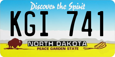 ND license plate KGI741