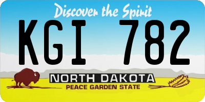 ND license plate KGI782