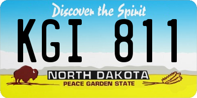 ND license plate KGI811