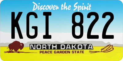 ND license plate KGI822