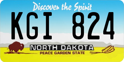 ND license plate KGI824