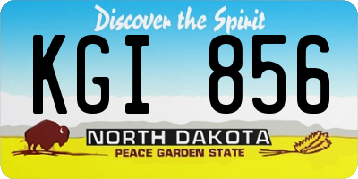 ND license plate KGI856
