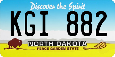 ND license plate KGI882