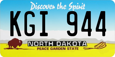 ND license plate KGI944