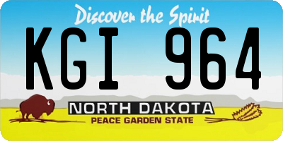 ND license plate KGI964
