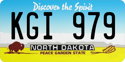 ND license plate KGI979