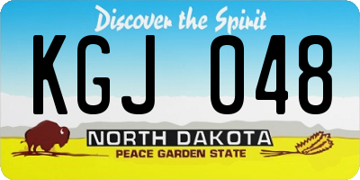 ND license plate KGJ048