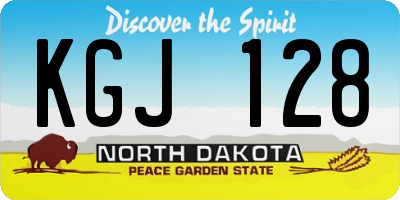 ND license plate KGJ128