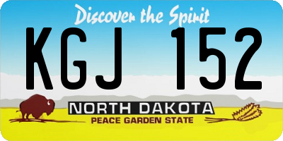 ND license plate KGJ152