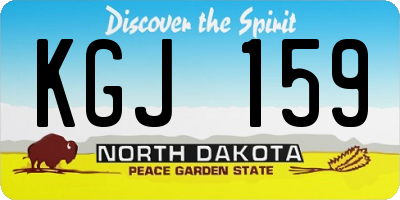 ND license plate KGJ159