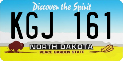 ND license plate KGJ161