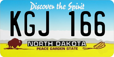 ND license plate KGJ166