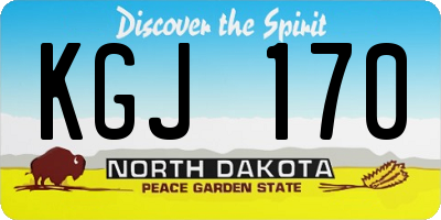 ND license plate KGJ170